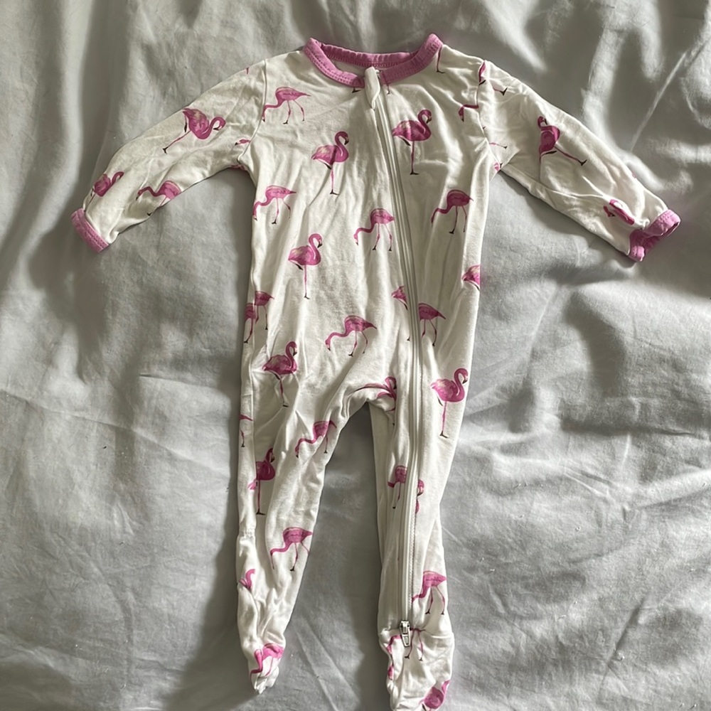 KYTEbaby flamingo footie, 3-6m